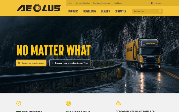 Screenshot of aeolus-tyres.fr