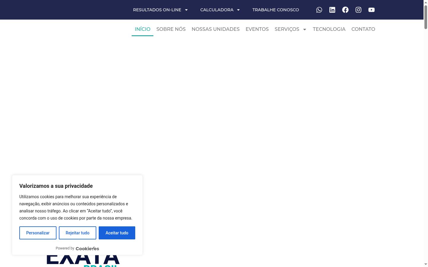 Screenshot tal-banner tal-kunsens muri qabel kwalunkwe interazzjoni