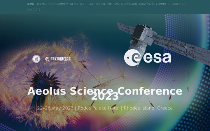 Screenshot of aeolus2023.org