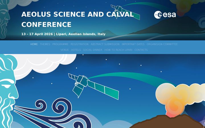 Екранна снимка на aeolus2026.org