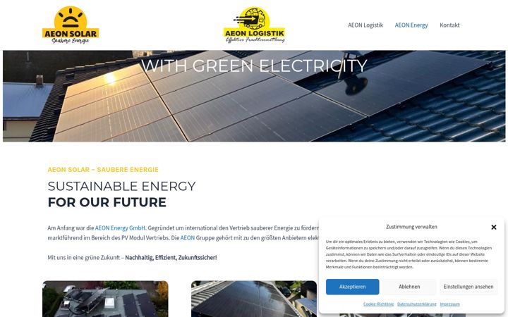 Screenshot of aeon-energy.de