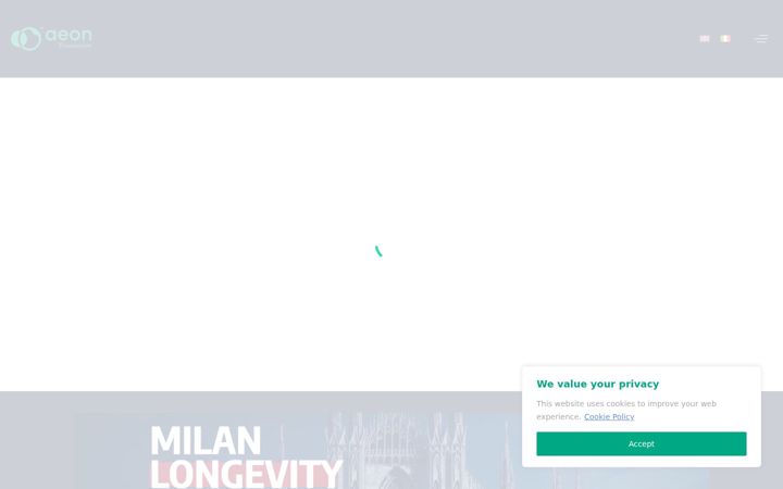 Screenshot di aeonfoundation.eu