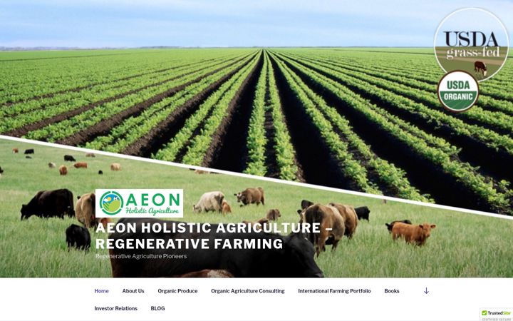 Snímek obrazovky aeonholisticagriculture.com