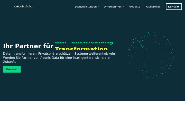 Screenshot of aeonic-data.de