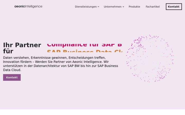 Screenshot of aeonic-intelligence.de