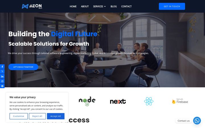 Screenshot of aeontechllc.com