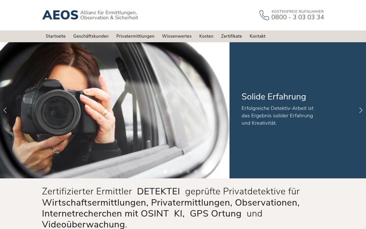 Screenshot of aeossi.com