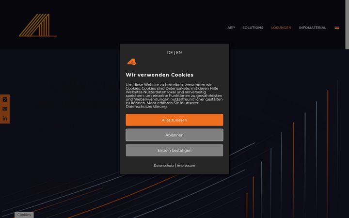 Screenshot of aep-solutions.com