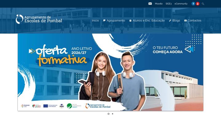 Screenshot of aepombal.edu.pt