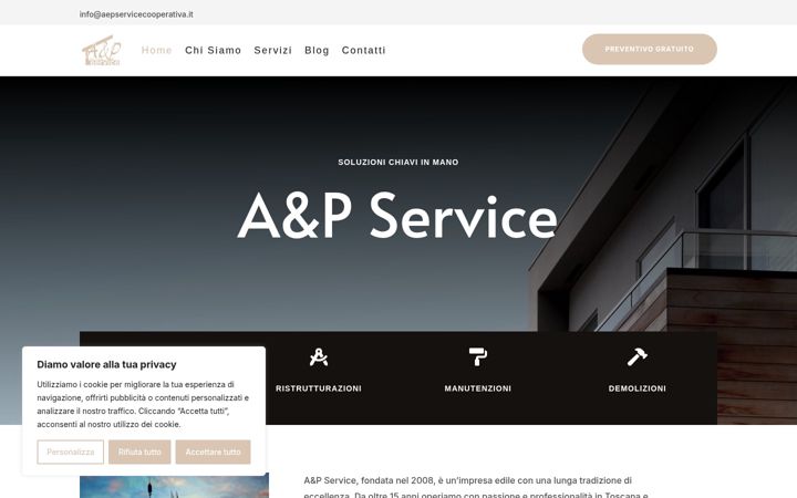 Screenshot of aepservicecooperativa.it