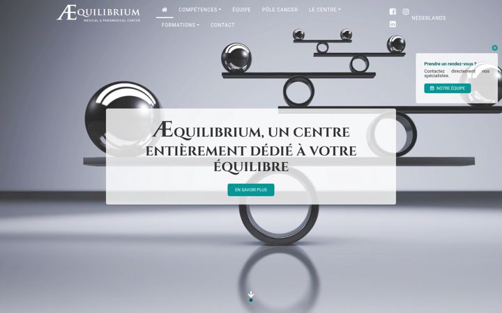 Skärmbild av aequi-librium.be