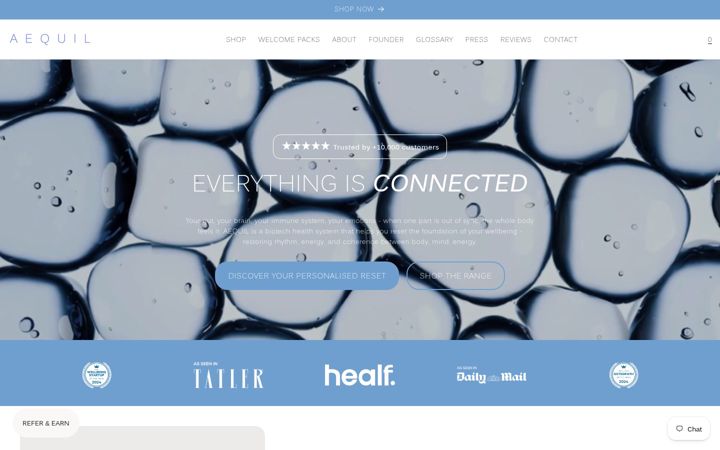 Screenshot of aequil.com