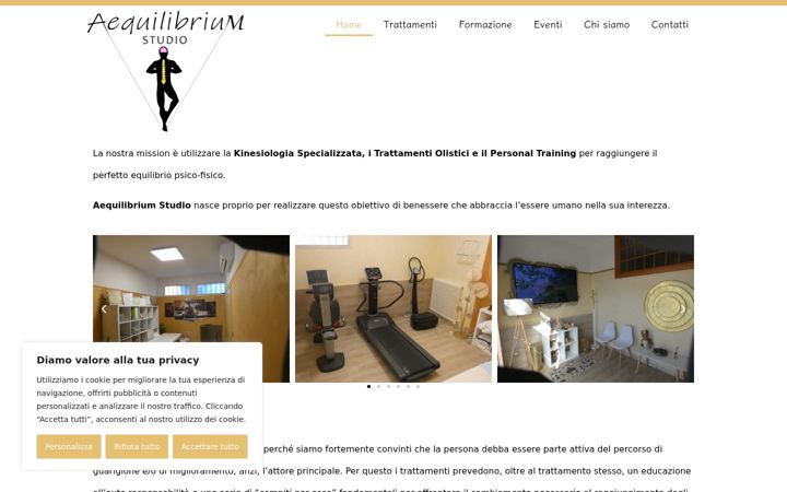 Screenshot of aequilibriumstudio.it
