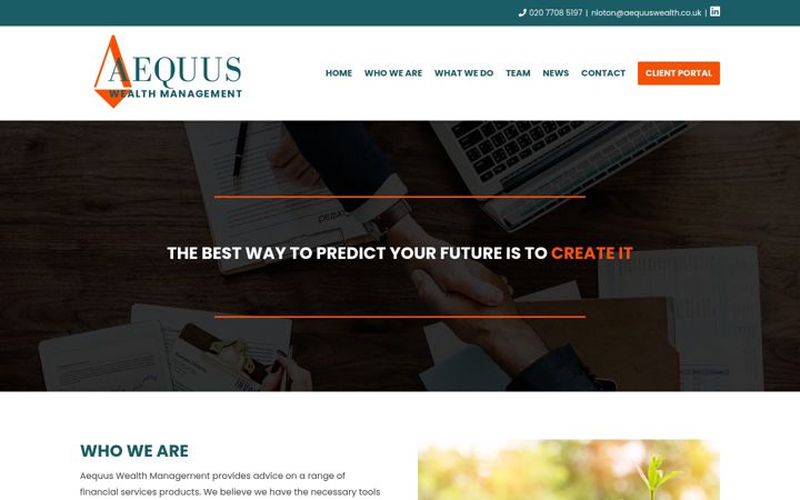 Ekrano kopija aequuswealth.co.uk