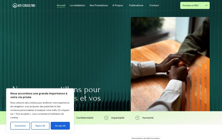 Captura de pantalla de aer-consulting.com