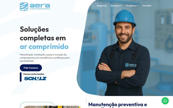 Screenshot of aeracompressores.com.br