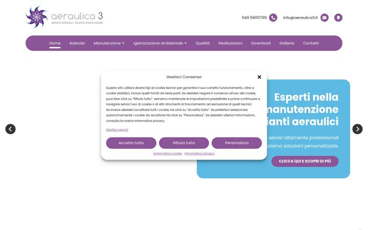 Screenshot ta' aeraulica3.eu