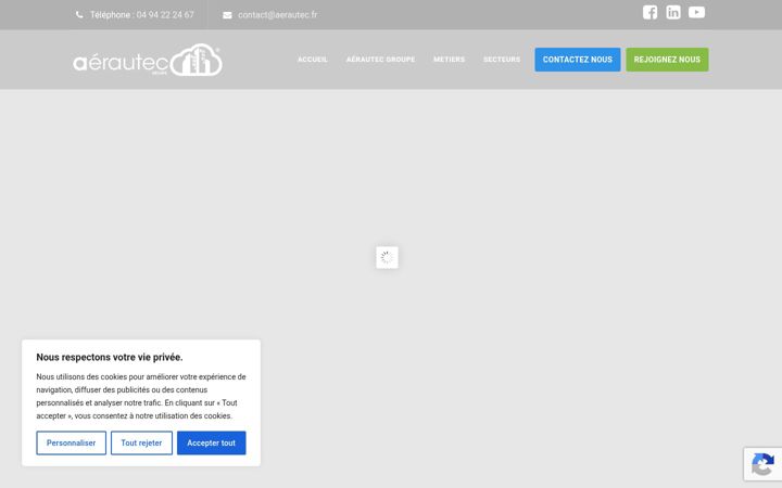 Screenshot ta' aerautec.fr