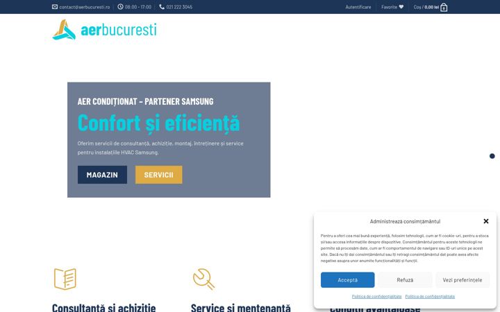 Screenshot of aerbucuresti.ro