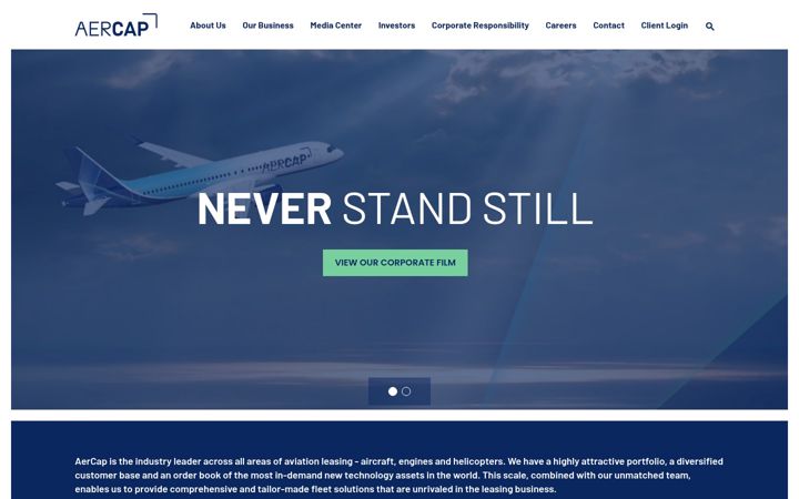 Screenshot of aercap.com
