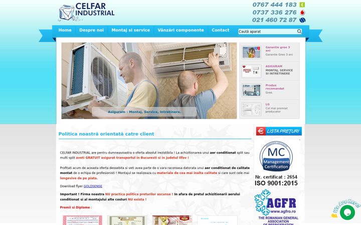 Screenshot of aerconditionat-celfar.ro