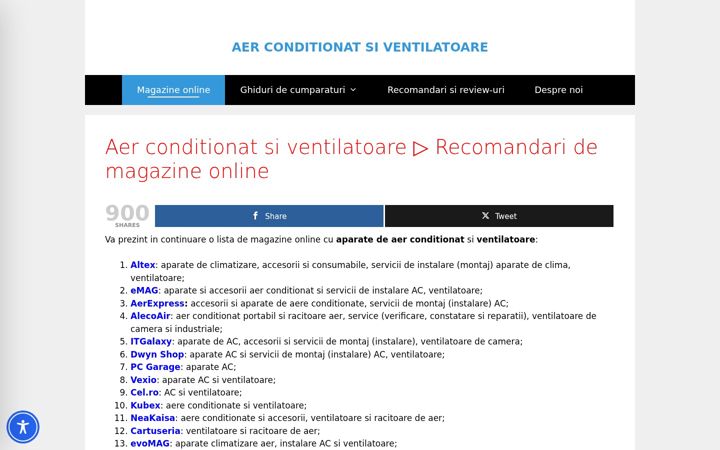 Screenshot ta' aerconditionatonline.eu