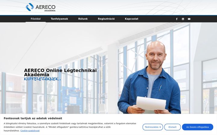Snímek obrazovky aereco-akademia.hu
