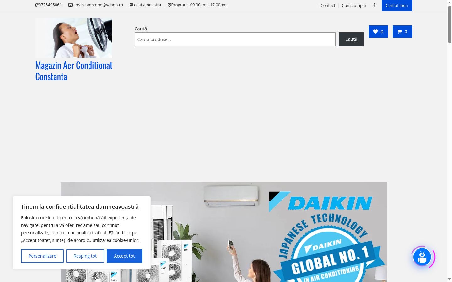 Screenshot des Einwilligungsbanners vor jeglicher Interaktion