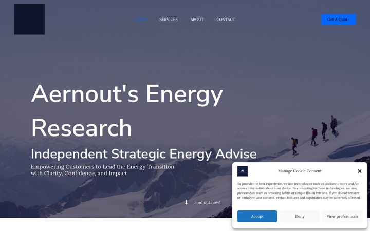 Screenshot of aerenergyresearch.com