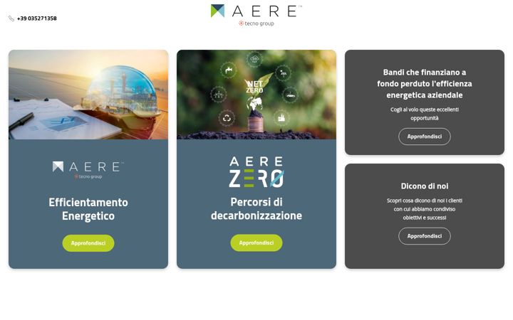 Snímek obrazovky aereweb.it