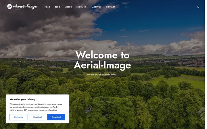 Snímek obrazovky aerial-image.co.uk