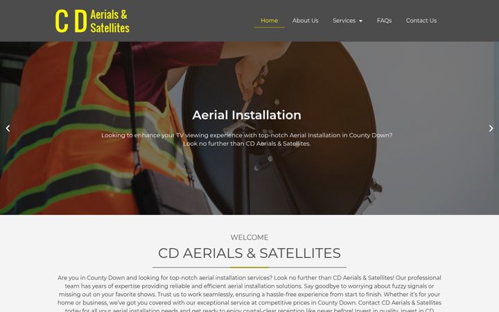 Screenshot von aerialinstallationcountydown.com