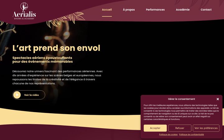 Screenshot of aerialis.be