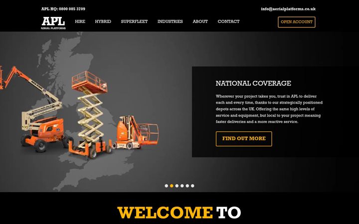 Screenshot of aerialplatforms.co.uk