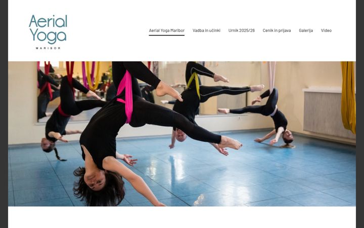 Screenshot of aerialyogamaribor.si