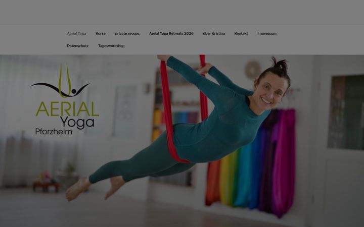 Snímek obrazovky aerialyogapforzheim.de