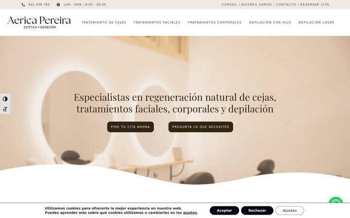 Screenshot von aericapereira.com