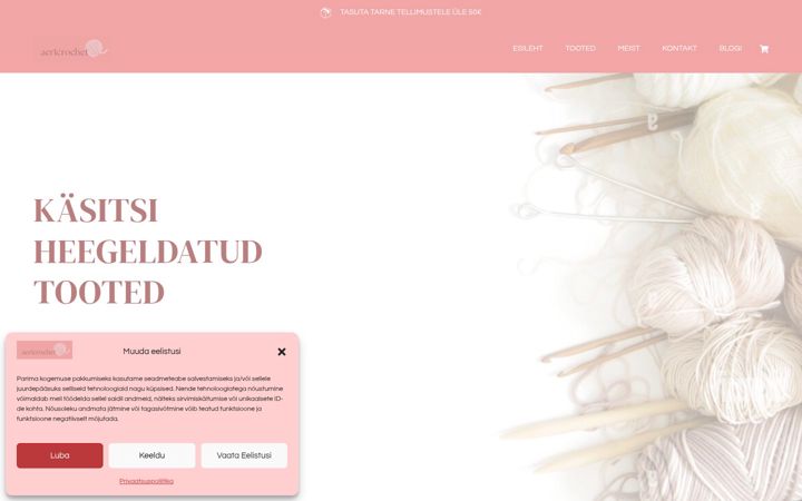 Screenshot of aericrochet.eu