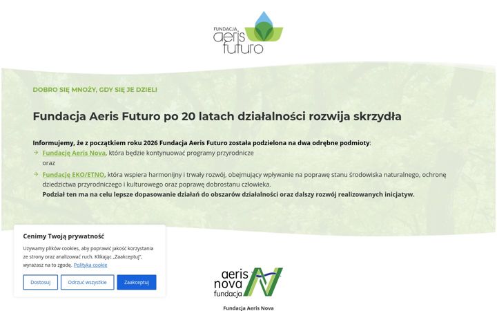 Screenshot of aerisfuturo.pl