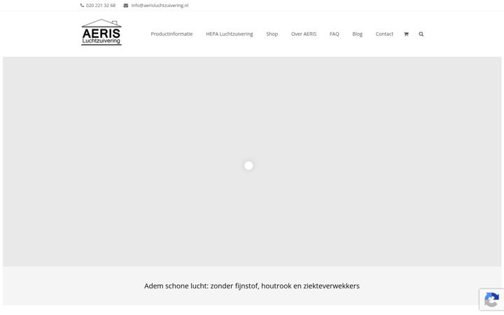 Snímek obrazovky aerisluchtzuivering.nl