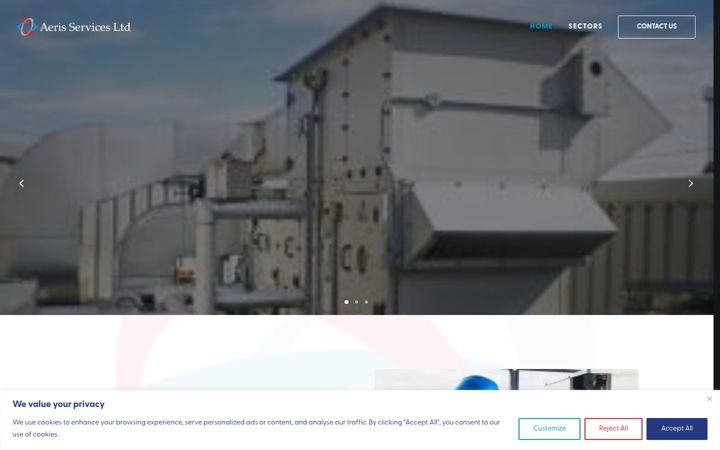 Screenshot of aerisservicesltd.co.uk