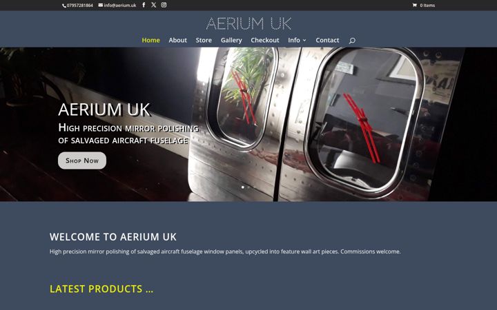 Snímek obrazovky aerium.uk