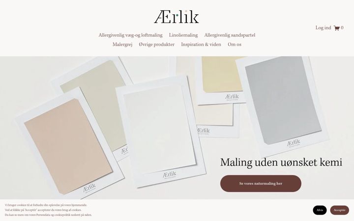 Screenshot of aerlik.dk