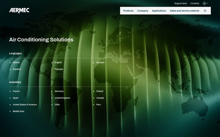 Screenshot of aermec.com