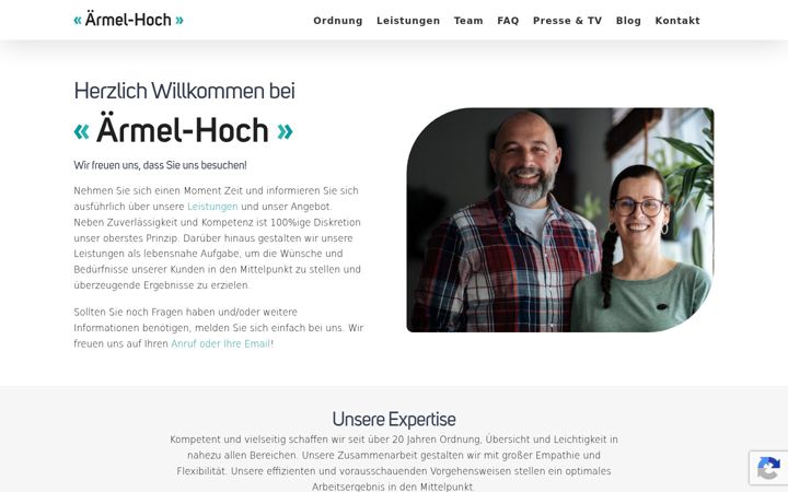 Screenshot di aermel-hoch.de