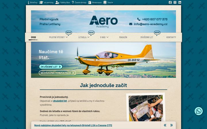 Ekrano kopija aero-academy.cz