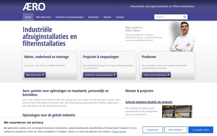 Screenshot of aero-bv.nl