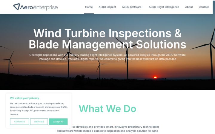 Screenshot of aero-enterprise.com