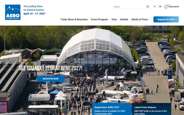 Screenshot of aero-expo.com
