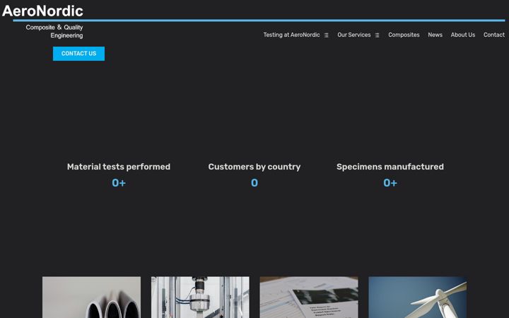 Screenshot of aero-nordic.com